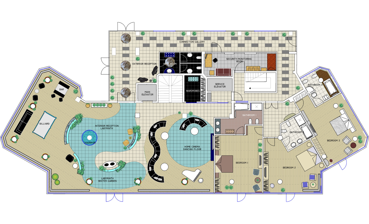 Santa Barbara Residence layout 2